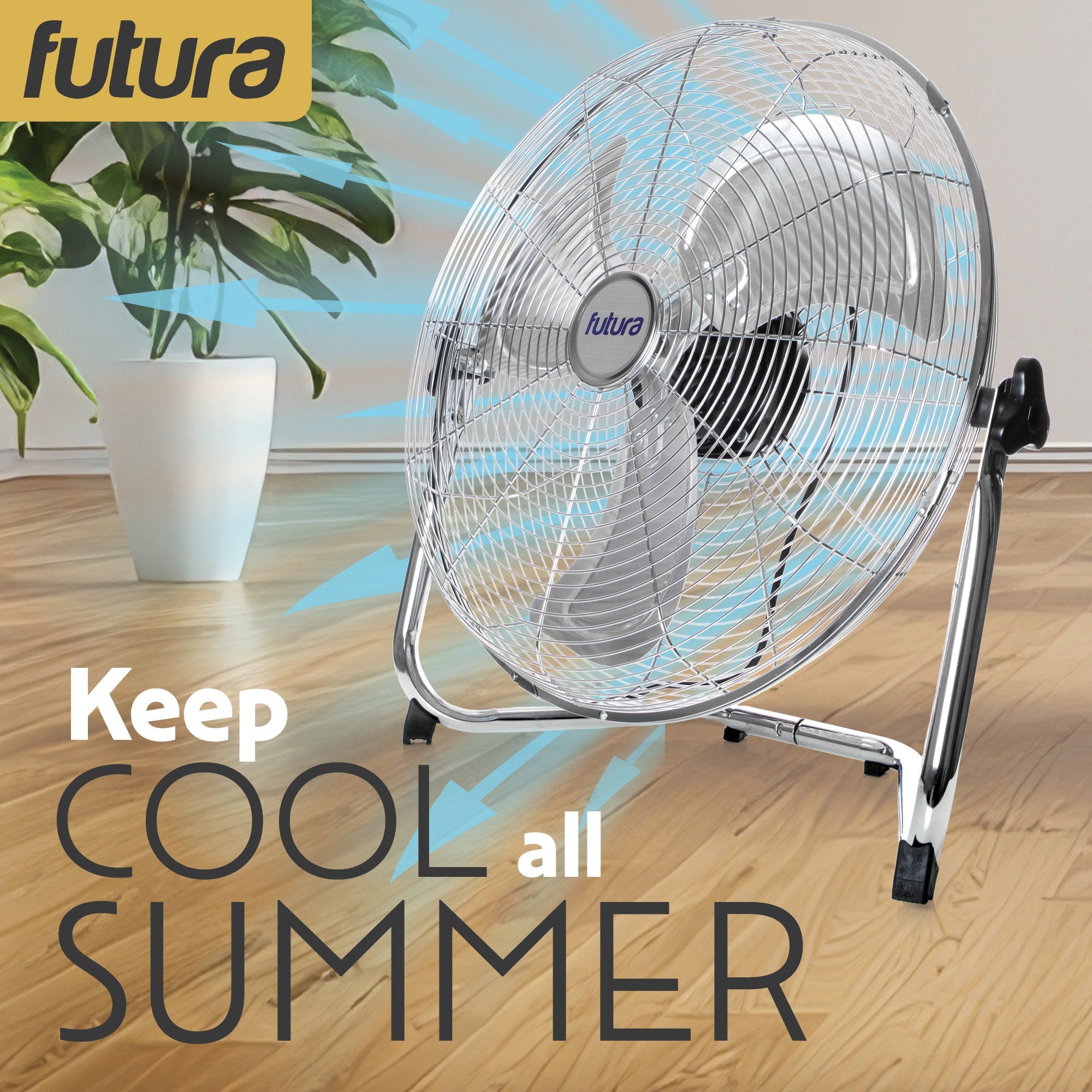 18 inch industrial floor fan in use