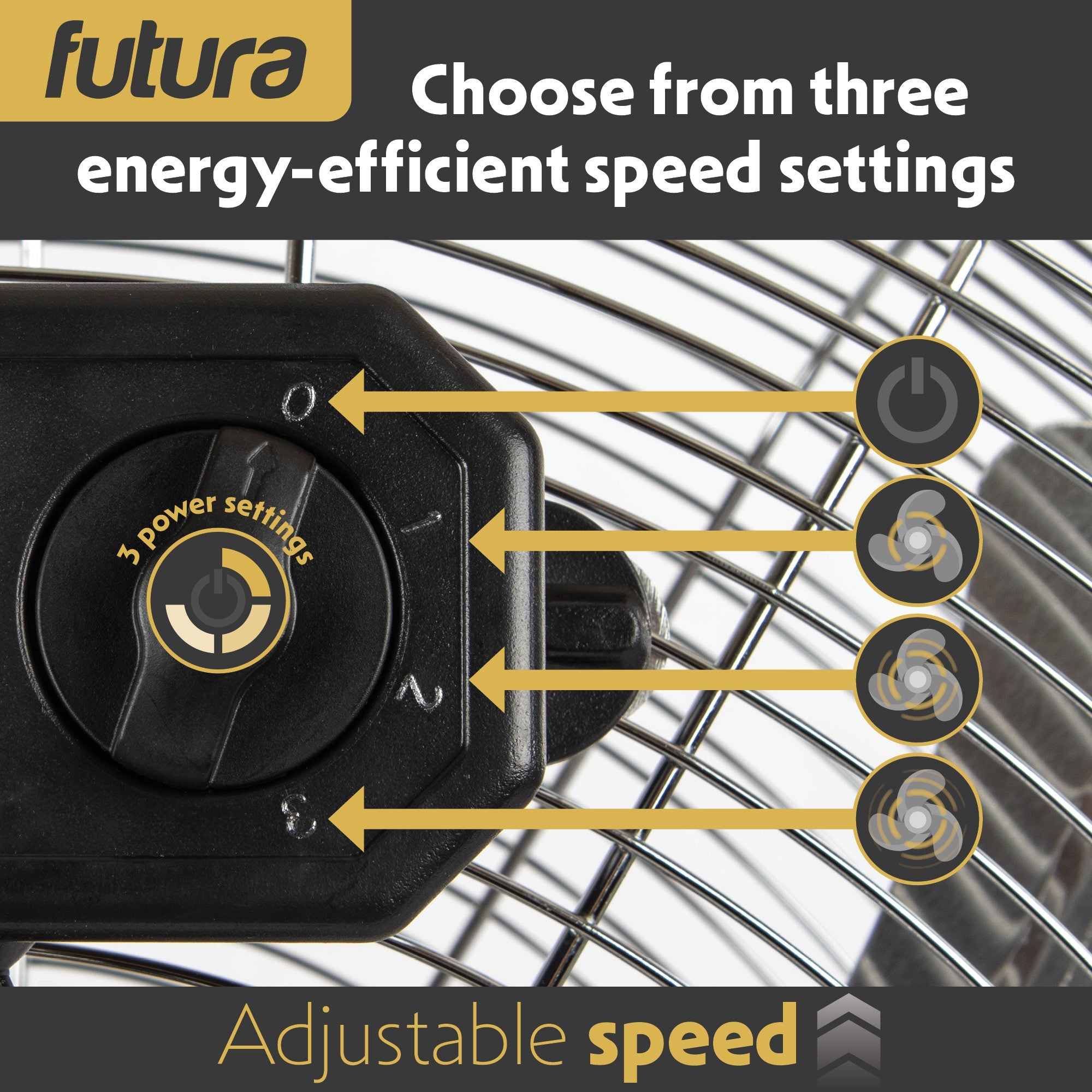 Industrial floor fan chrome finish